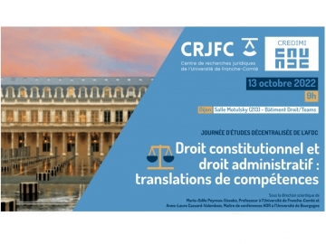 Droit constitutionnel et droit administratif : translations de compétences