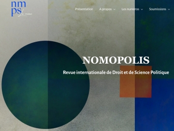 Création et mise en ligne de Nomopolis, Revue internationale de droit et de science politique